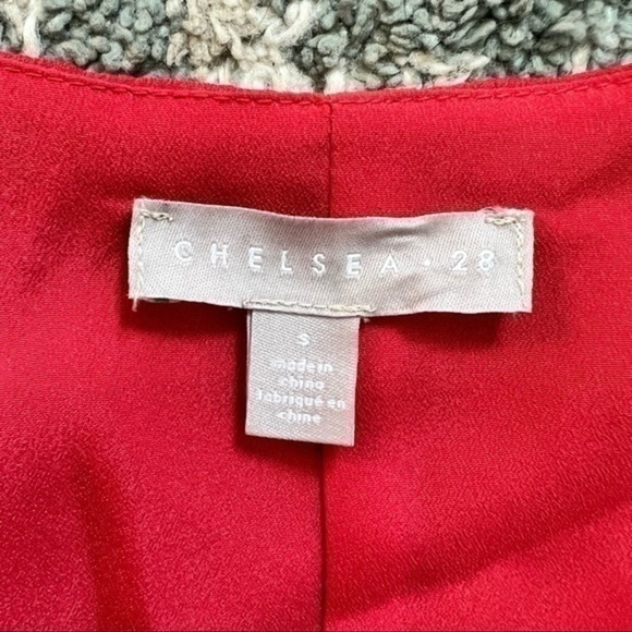 Chelsea28 Womens Long Sleeve Ruffle Chiffon Women's Wrap Midi Dress size small - Picture 12 of 13